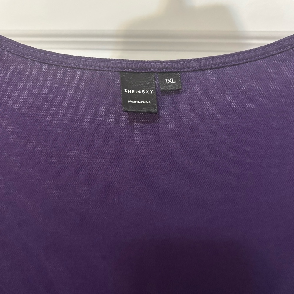 Deep Purple Rhinestone Mini Dress - Picture 5 of 8